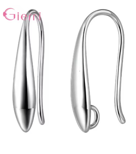 Luxury 925 Sterling Silver Cubic Zirconia Earrings Hoop Hook Clasp for DIY Jewelry Making Earring Findings Accessories