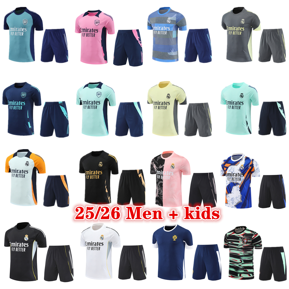 2025 2026 Madrids Arsen Portugals tracksuit football jersey soccer jerseys Men and kids 24 25 26 training suit football kits shirts maillot de foot camisetas futbol