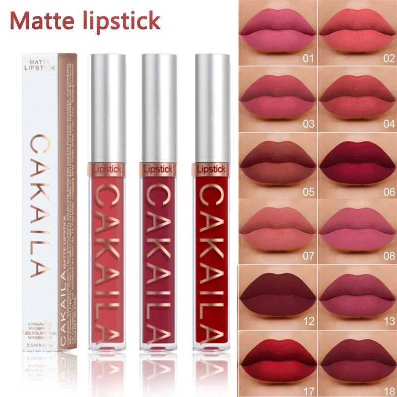 18 Colors Matte Lipgloss Wholesale Cheap Liquid Lipstick Makeup Lip Color Batom Long Lasting Sexy Red Pink Nude Lip Gloss Bulk XJ250623