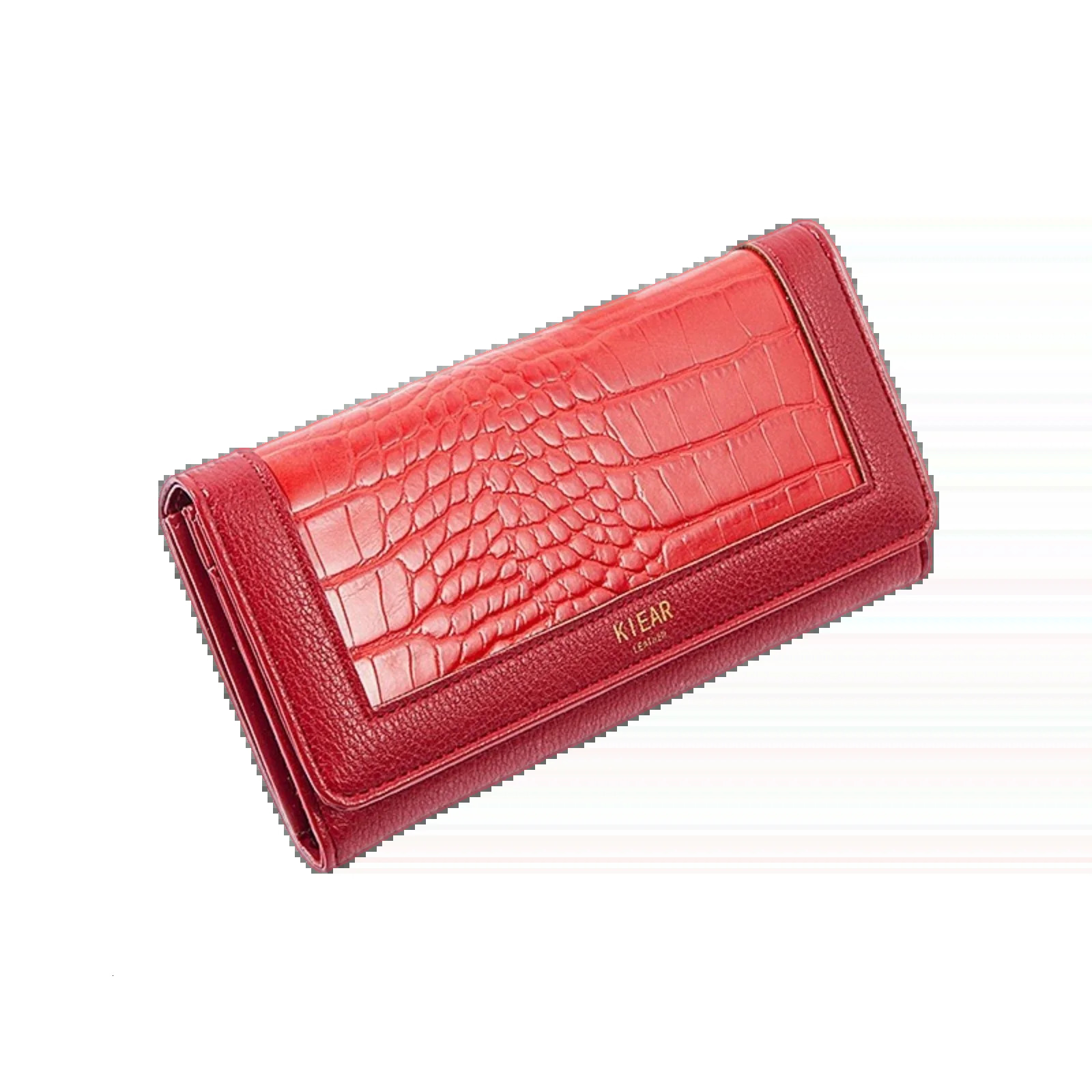 KIEAR Womens Wallet Long Wallet Fashion Buckle Clutch Solid Color 250617