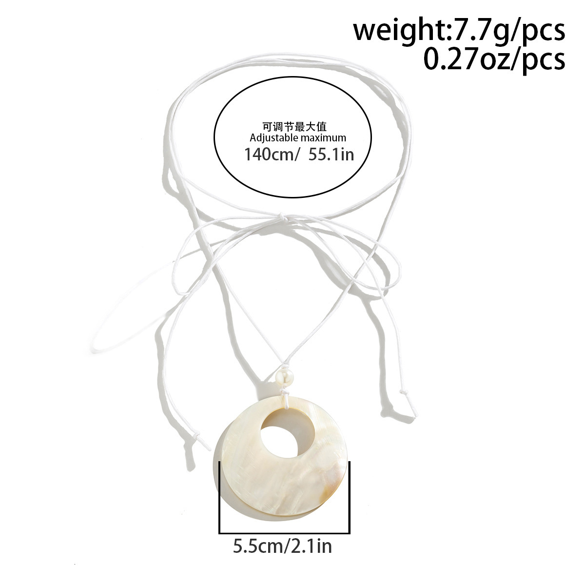 New Style Vacation Pastoral Heart-Shaped Ring Pendant Beach Long Water Drop Shell Necklace