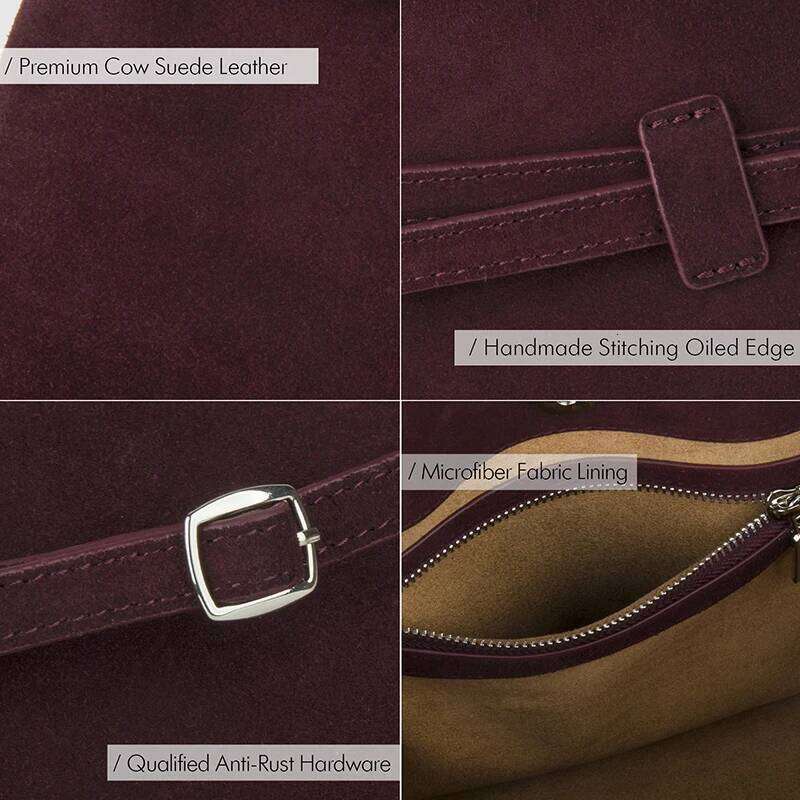 Donna-In Natural Suede Bury Handbag Large Capacity Chamois Top Handle Tote Bag For Women Work With Removable Shoulder Strap