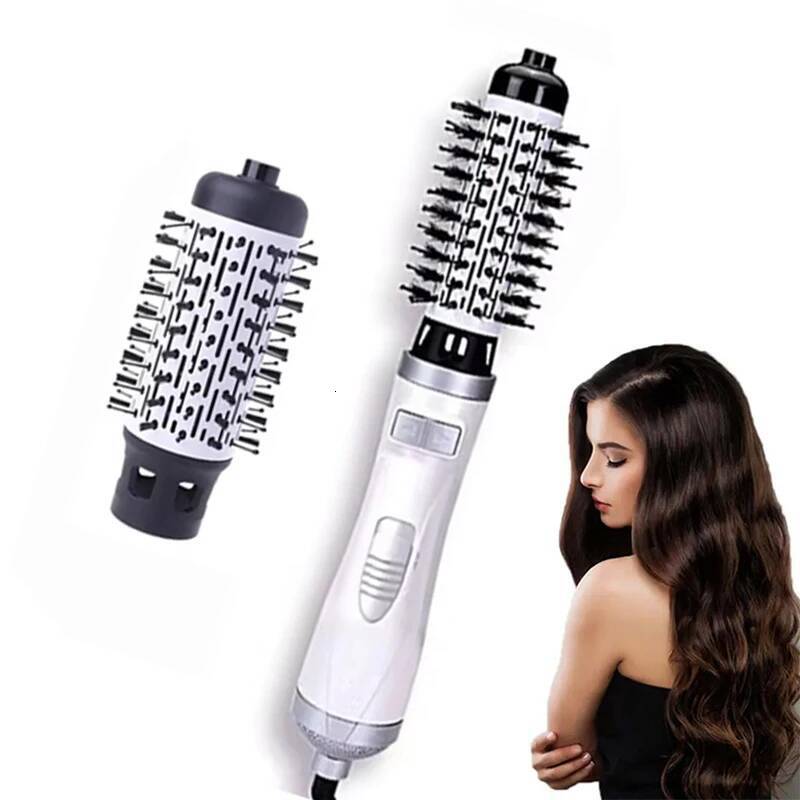2024 Electric Negative Ion Rotating Hot Air Brush 2-in-1 Wet Dry Hair Portable Comb for Household Blow Dryer Use