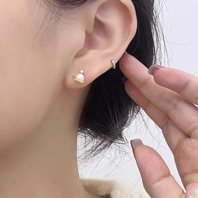 VOQ Earrings Simple Light Luxury Pearl Zircon Earrings for Girls Women Korean Jewelry XJ250623