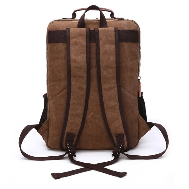 high-quality Vintage Canvas Men Large Capacity Travel Shoulder High Quality Students Bag Male notebook 15 inch Laptop Backpack