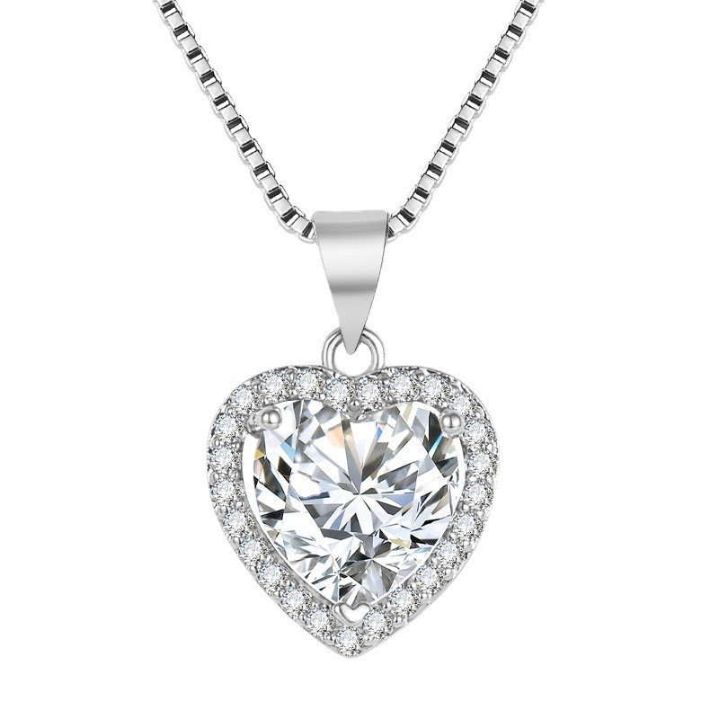 imitation moissanite necklace Platinum collarbone chain eight arrow zircon pendant accessory necklaces jewelry jewlery designer for women men