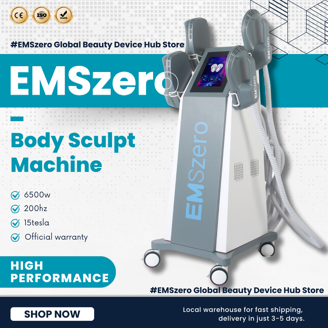 EMSZERO Body Shaping HIEMT Machine 6500W RF 200HZ Muscle Growth Fat Burn High-Intensity Electromagnetic Simulator