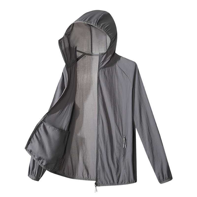 New Summer Camping Waterproof Jacket Men Women Sunscreen Clothing Ice Silk Hooded Quick Dry Outdoor Anti-ultraviolet Skin Coat W250623