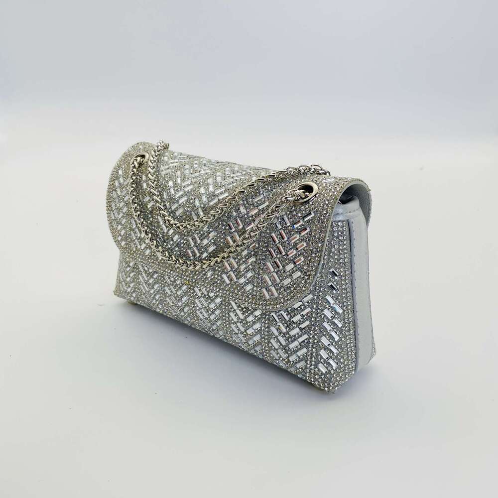 Fashion Rhinestone Embellished Banquet Cheongsam Dress Diamond Ins Wedding Clutch Evening Bag