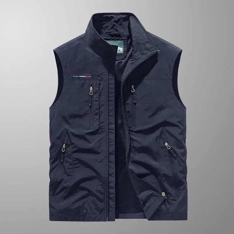 Fishing Waistcoats Outdoor Journalist Pography Camping Vest Multi-pocket Casual Man Breathable Sleeveless Jacket Outwear 250617