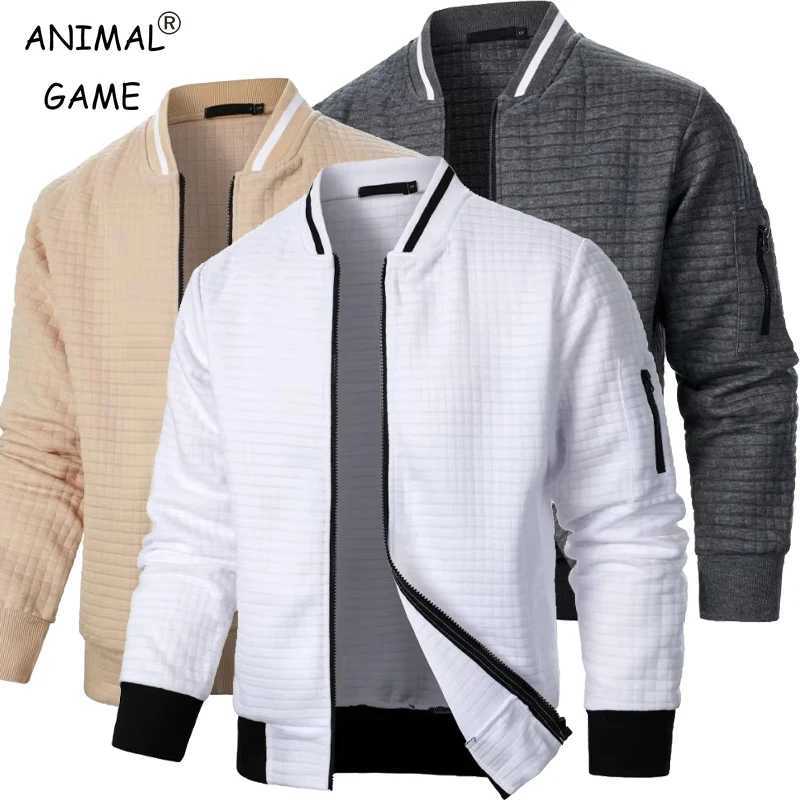 New Mens Long Sleeve Zipper Jacket Coats Stand Up Sweatshirts Outdoor Streetwear Autumn Warm Solid Color Baseball Jacket Men W250623