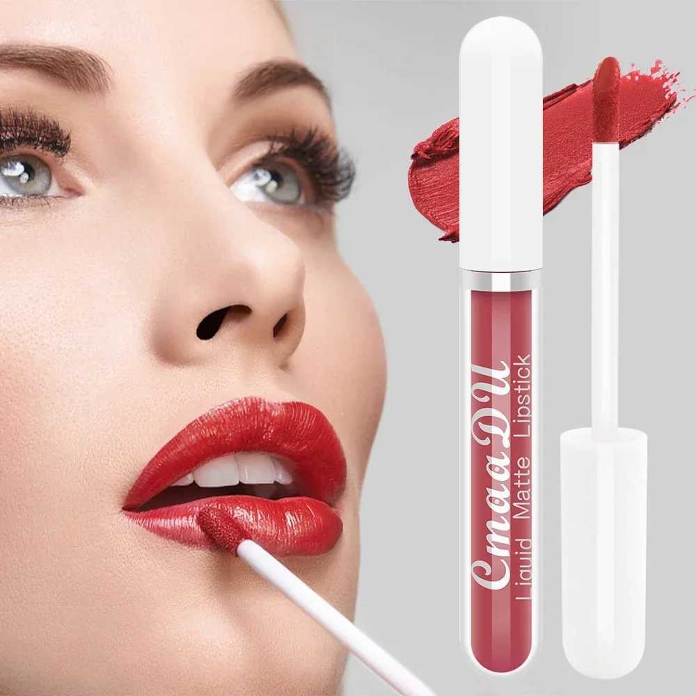 3Pcs/Set Waterproof Matte Nude Lip Gloss Brown Nude Pigment Dark Red Long Lasting Velvet Liquid Lipstick Women Makeup Lip Glaze XJ250623