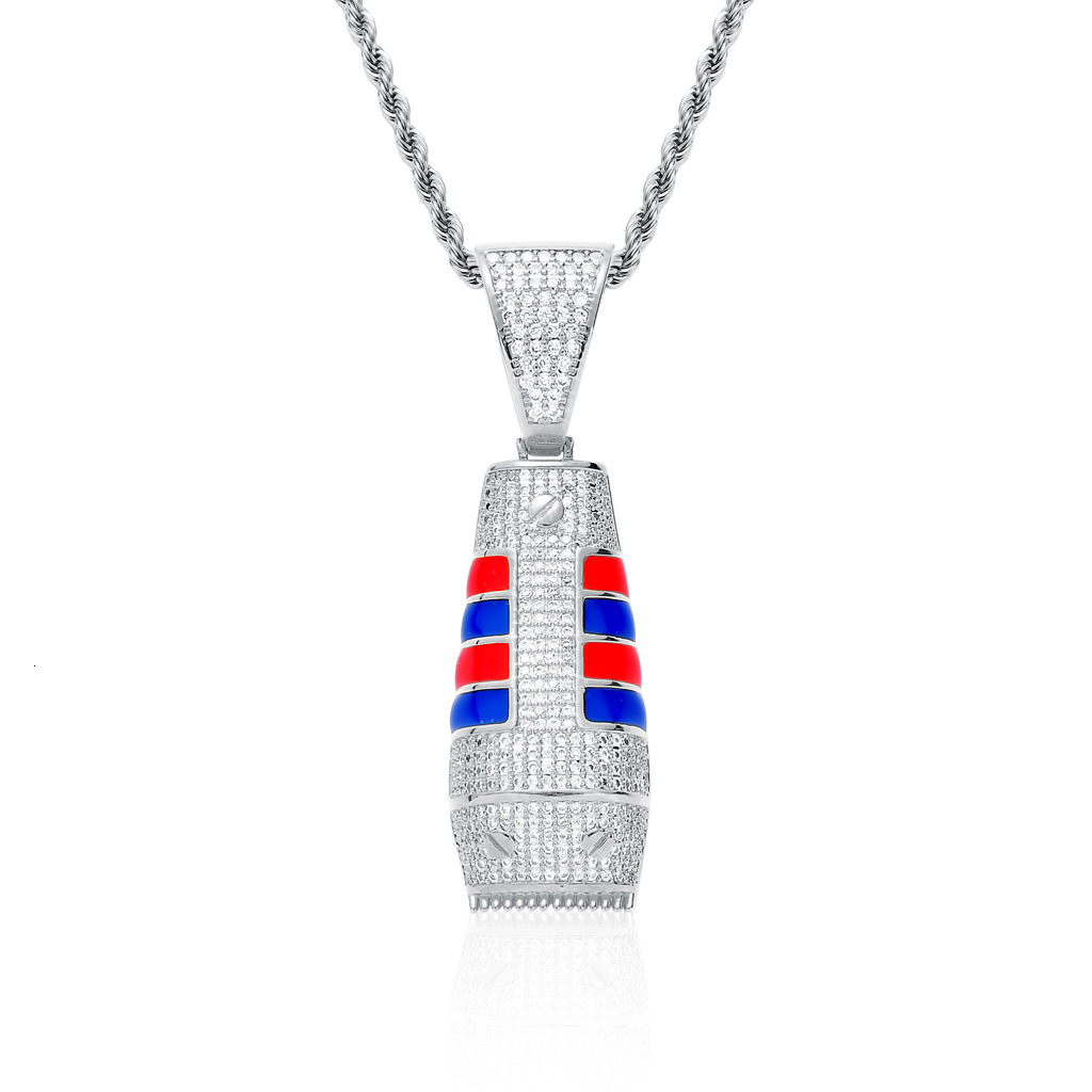 Luxury Moissanite Necklace Unique Creative Iced Out Razor Pendant Trendy Brand Clipper Pendant High End Accessory Pass the diamond tester