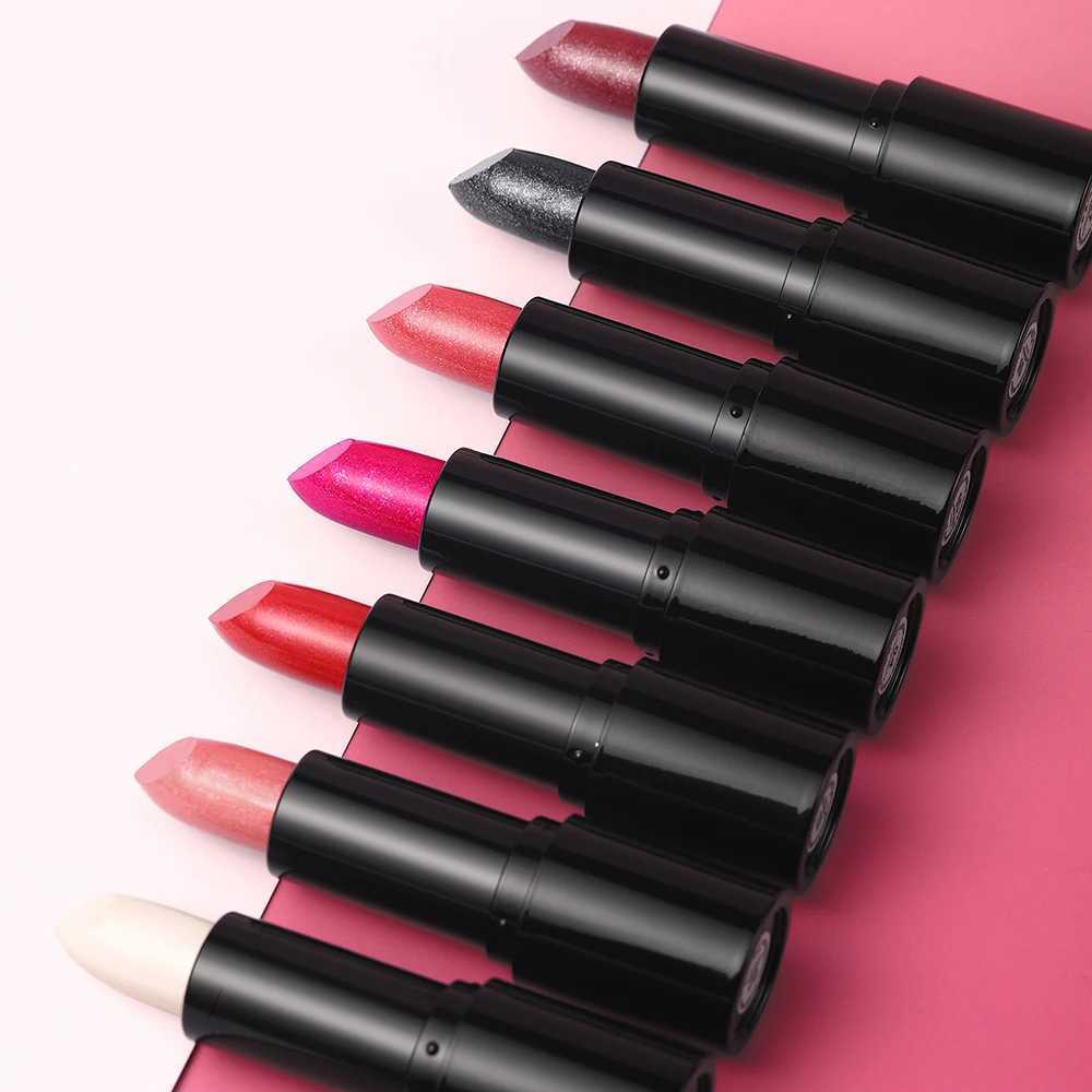 Shimmer Coral Metallic Lipstick Glitter Diamond Waterproof Lip Gloss High Pigment Shiny Sparkling Pearl Lip Stick Cosmetics XJ250623