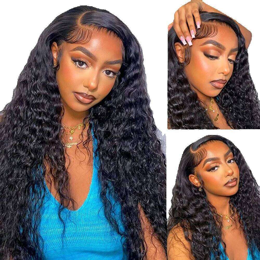 Lemoda HD Transparent 13x4 Front Human Water Wave 13x6 Lace Full Frontal Wig Virgin Hair Pre Plucked Brazilian 12A