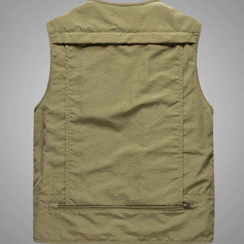 Summer Mens Many Pocket Tactical Hiking Fishing Vest Man Pographer Waistcoat Mesh Cargo Sleeveless Jacket Tool Vest 250617