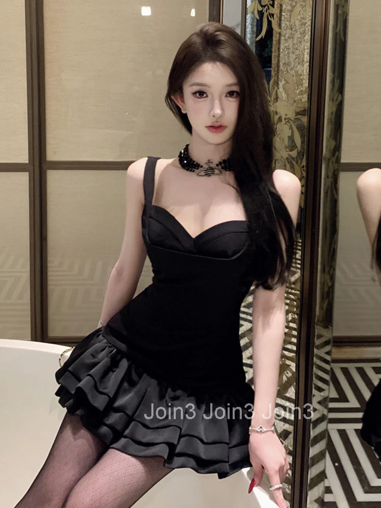 Women Clothes Black Sexy Strap Backless Slim Mini Short Dress Elegant Fashion Party Club Prom Vestidos Beach Casual Summer New