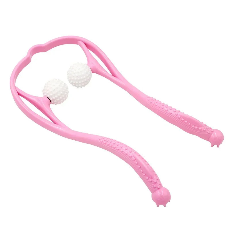 Neck Massager Tool To Relieve Pressure Hand Roller Massage Neck and Shoulder Double Trigger Point Self Massager 250619