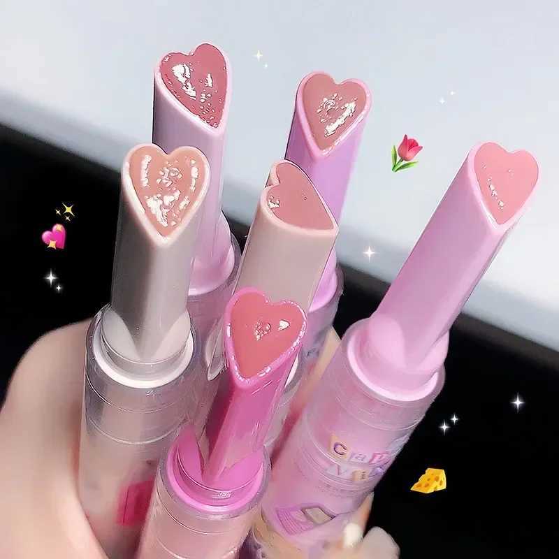 Watery Clear Lip Glaze Flower Love Jelly Mirror Lipstick Waterproof Non-stick Cup Moisturizing Lipstick Transparent Korean Makeup XJ250623