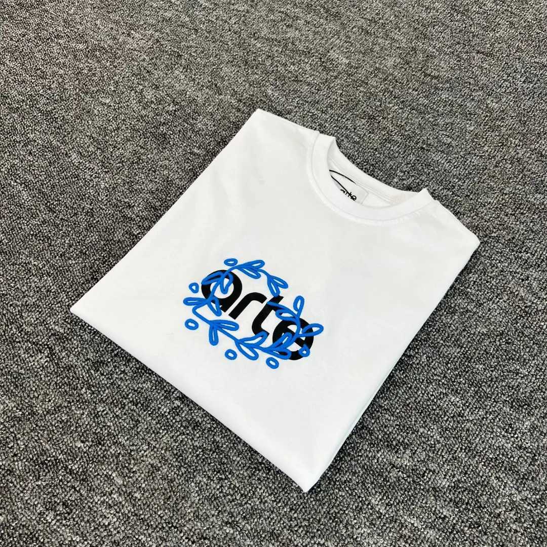 White Arte Flower Wreath Embroidery T Shirt Men Women Best Quality Short Sleeve T-shirt Top Ts X250623