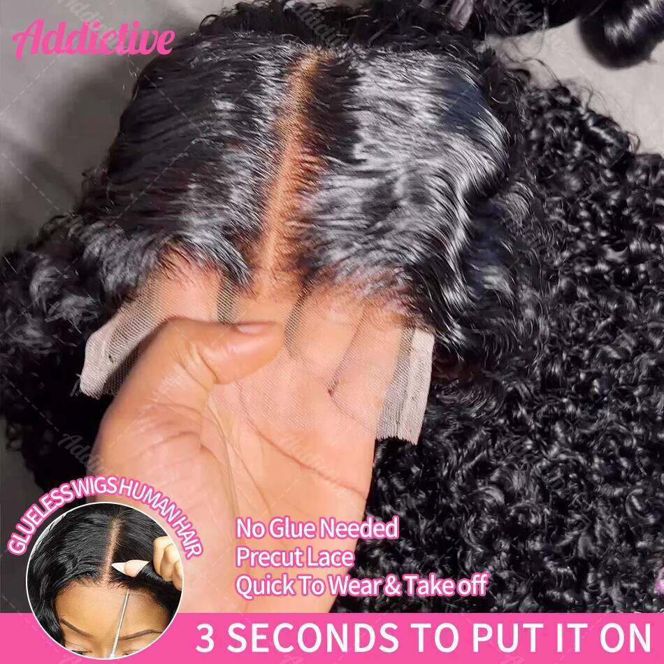 220 Density Brazilian Loose Deep Wave 5x5 Glueless Closure Ready To Wear Human Hair Wig Preplucked Curly Pre Cut HD Lace Wigs