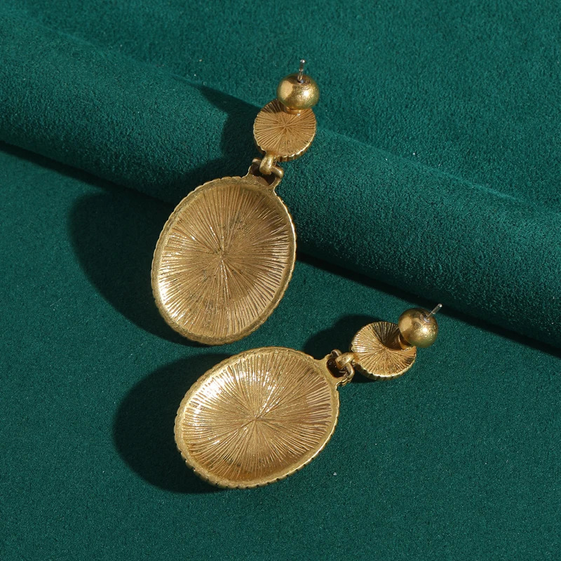 Vintage Cameo Jewelry Sets Natural Stone Oval Relief Portrait Of A Beauty Woman Pendants Retro Outfits s Trend 250618