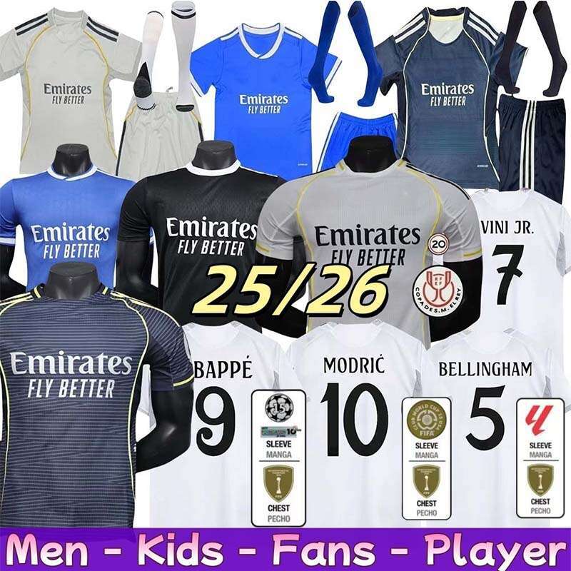 2025 2026 BELLINGHAM Player Fans soccer jerseys 25 26 Real Madridfootball shirt Mbappe MODRIC CAMAVINGA Fourth camiseta men kids