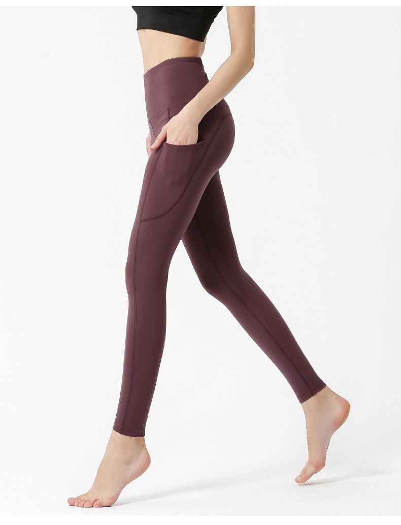 New solid color beautiful back high waist hip lift slim yoga pants running sports fitness leggings
