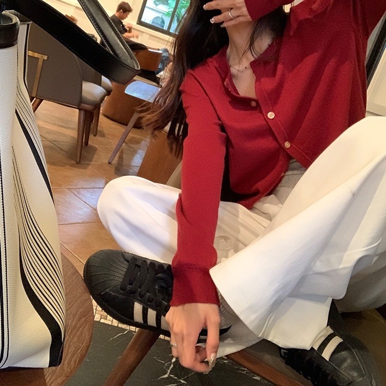 FD145 New soft and glutinous niche design short high-end temperament top