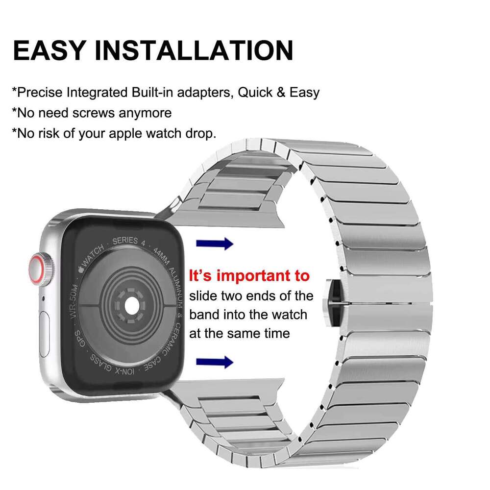 Compatible with Ultra 2 49mm 4, Titanium Band for Apple Watch iWatch SE Series 10 Link