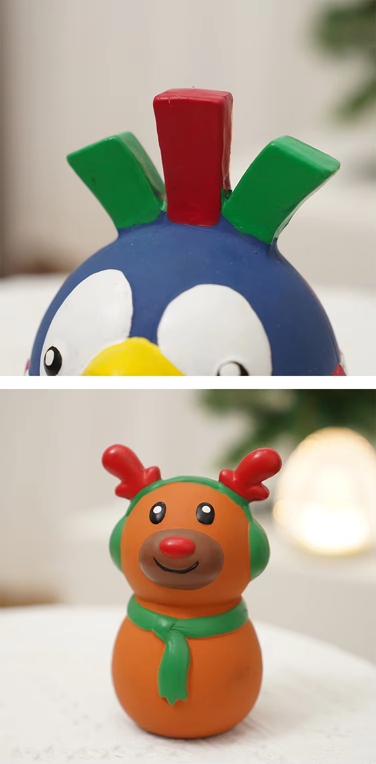 Christmas Squeaky Dog Chew Toys Interactive Latex Soft Dog Toy Manufacturer Wholesale 2pcs/Pack