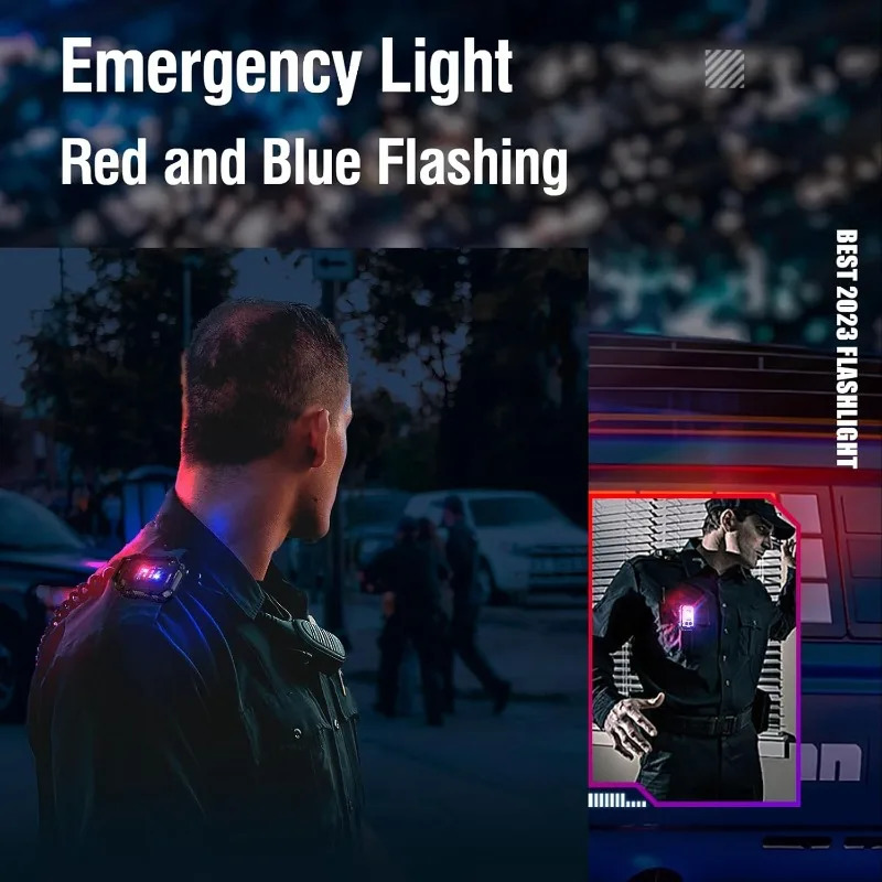 EDC Tactical Flashlight Portable Mini Light Outdoor Camping Hiking Tools Molle Clip USB Rechargeable Running Emergency Hiking 250616