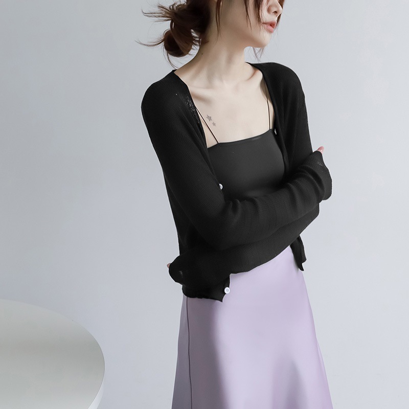 BV330 Summer thin with suspender skirt outer cover air conditioning shirt shawl top