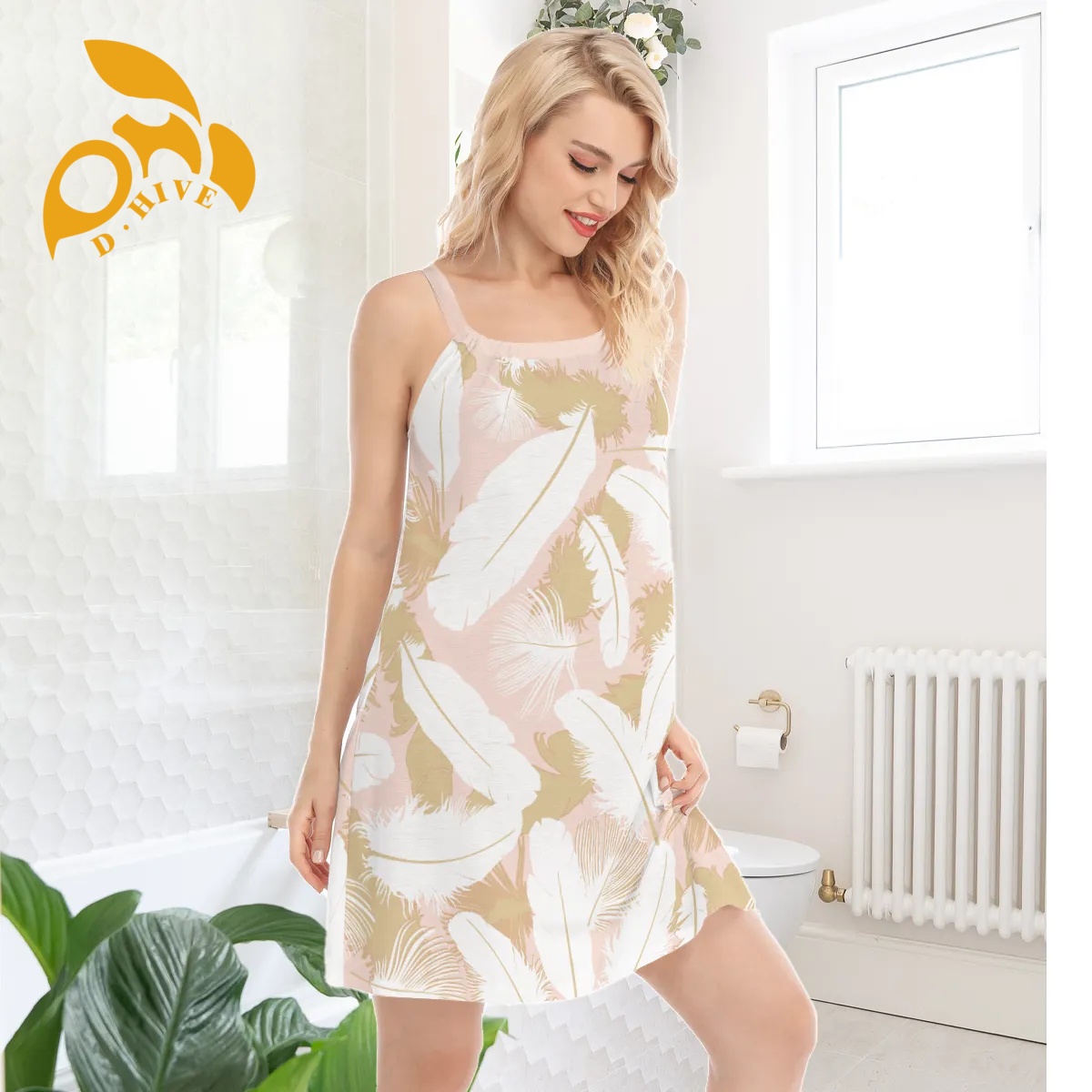 Free Shipping Customized 2025 new design All-Over Print Women's Sleeveless Cami Dress attractive