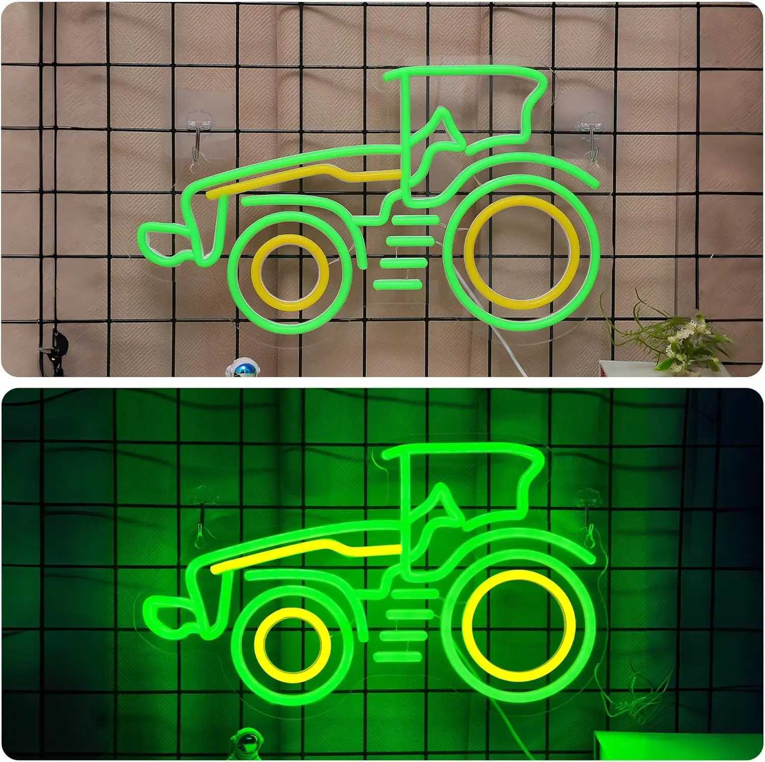 Tractor Neon Signs USB Powered LED Neon Lights for Wall Decor Children Bedroom Home Man Cave Garage Birthday Gift for Boys Men X250623 - view 6