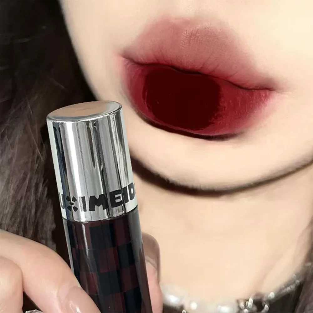 6 Color Punk Dark Red Lip Gloss Matte Lipstick Lasting Waterproof Smoky Dark Nude Purple Durable Natural Lip Tint Korea Makeup XJ250623