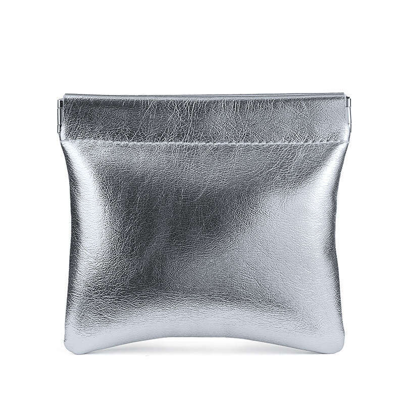 Light Luxury Super Cool Small Silver Wallet Simple High-end Waterproof Coin Makeup Portable Lipstick Storage Bag