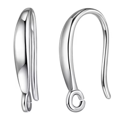 Luxury 925 Sterling Silver Cubic Zirconia Earrings Hoop Hook Clasp for DIY Jewelry Making Earring Findings Accessories