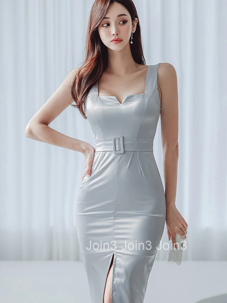 Summer Elegant Women Evening Dress Temperament Simple Sexy Tank Slim Midi Pencil Party Club Prom Birthday Femme Mujer Vestidos