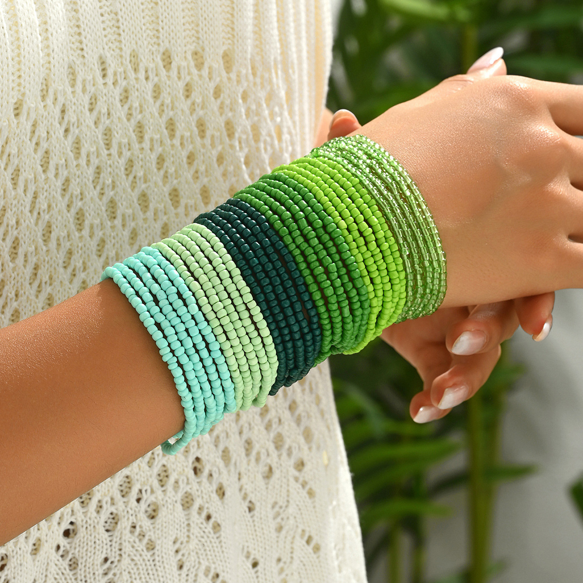 Design Women's Multi-Layer Style Corful Seed Beads High-End Bracelet Jewelry