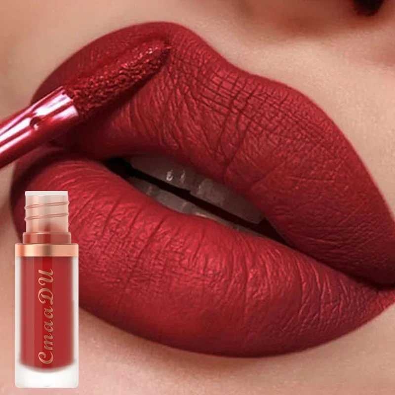 Matte Velvet Lip Gloss Dark Red Brown Lip Glaze Lasting Moisturizing Non-stick Cup Not Easy To Fade Waterproof Liquid Lipstick XJ250623