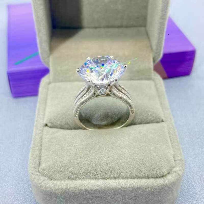 New Arrival 925 Silver 10 Ct Excellent Cut Pass Diamond Test D Color Moissanite Ring for Women Engagement Gift Fine Jewelry