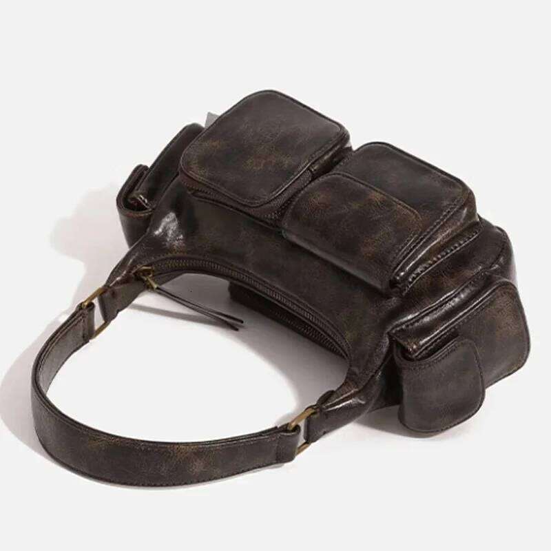 Annmouler Design Hobo Multi Pocket Locomotive New Single Shoulder Underarm High Capacity Women Bag