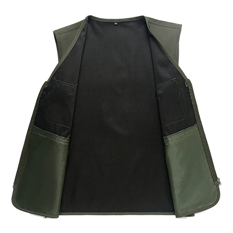 Men Outdoor Breathable Sleeveless Vest Men Tactical Cargo Fishing Vests Man Casual Multi Pocket Work Tool Safari Vest Waistcoats 250617