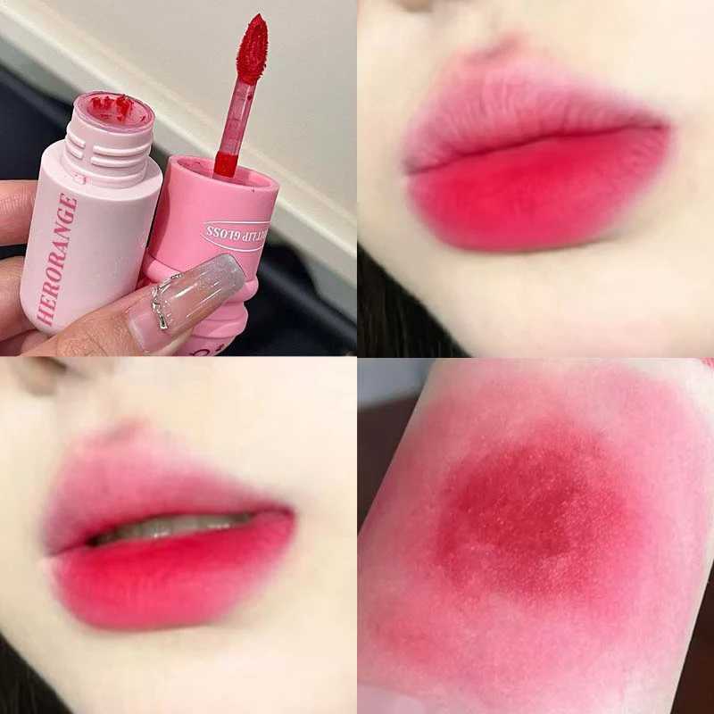 Cute Rabbit Matte Lip Mud Liquid Lipstick Waterproof Rose Lip Gloss Lasting Waterproof Smoky Nude Purple Lip Tint Korean Makeup XJ250623