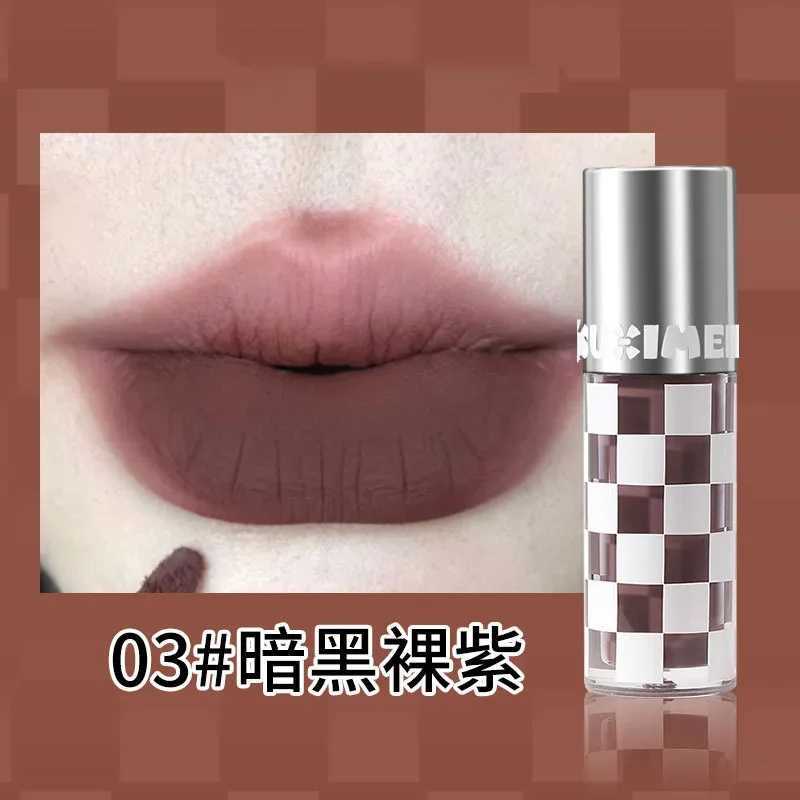 Matte Lipstick Lip Gloss Sexy Nude Red Waterproof Lasting Dark Purple Matte Lipstick Natural Lip Makeup Chocolates Lip Tint Korea XJ250623