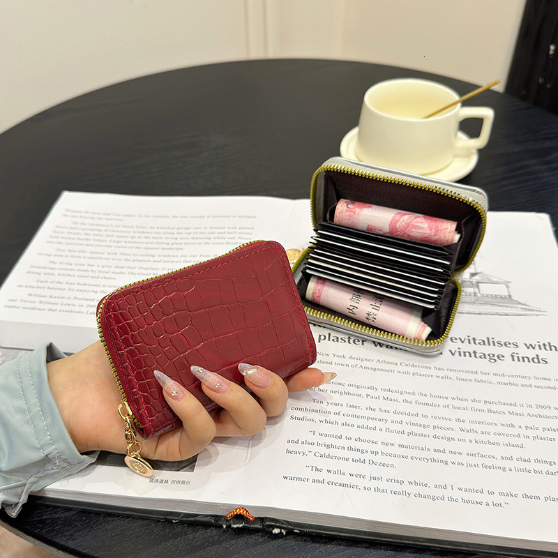 Free Shipping 2025 New Designer Bag Card Holder Women High-end ID Storage Bag Small Wallet Multi-card Slot Coin Purse Clutch Bag