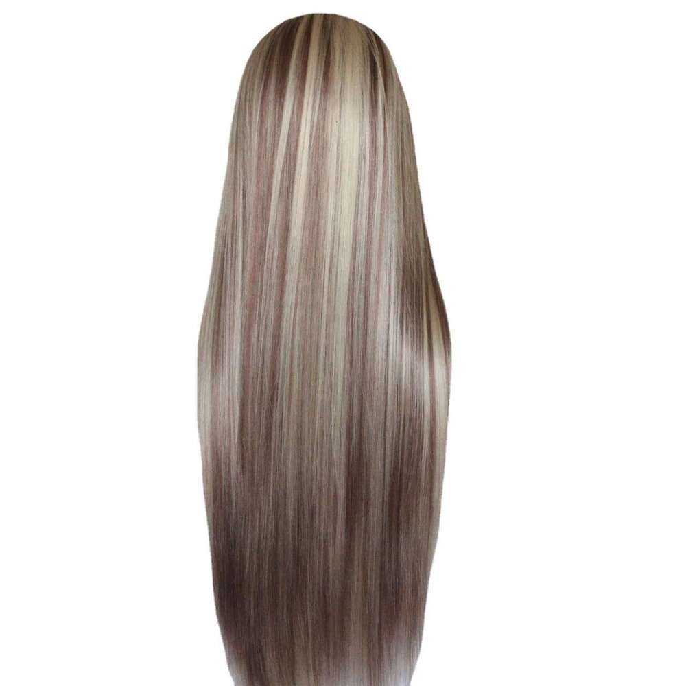New High-Temperature Fiber Long Women's Ombre Wig Rose Net Straight Hair Cap