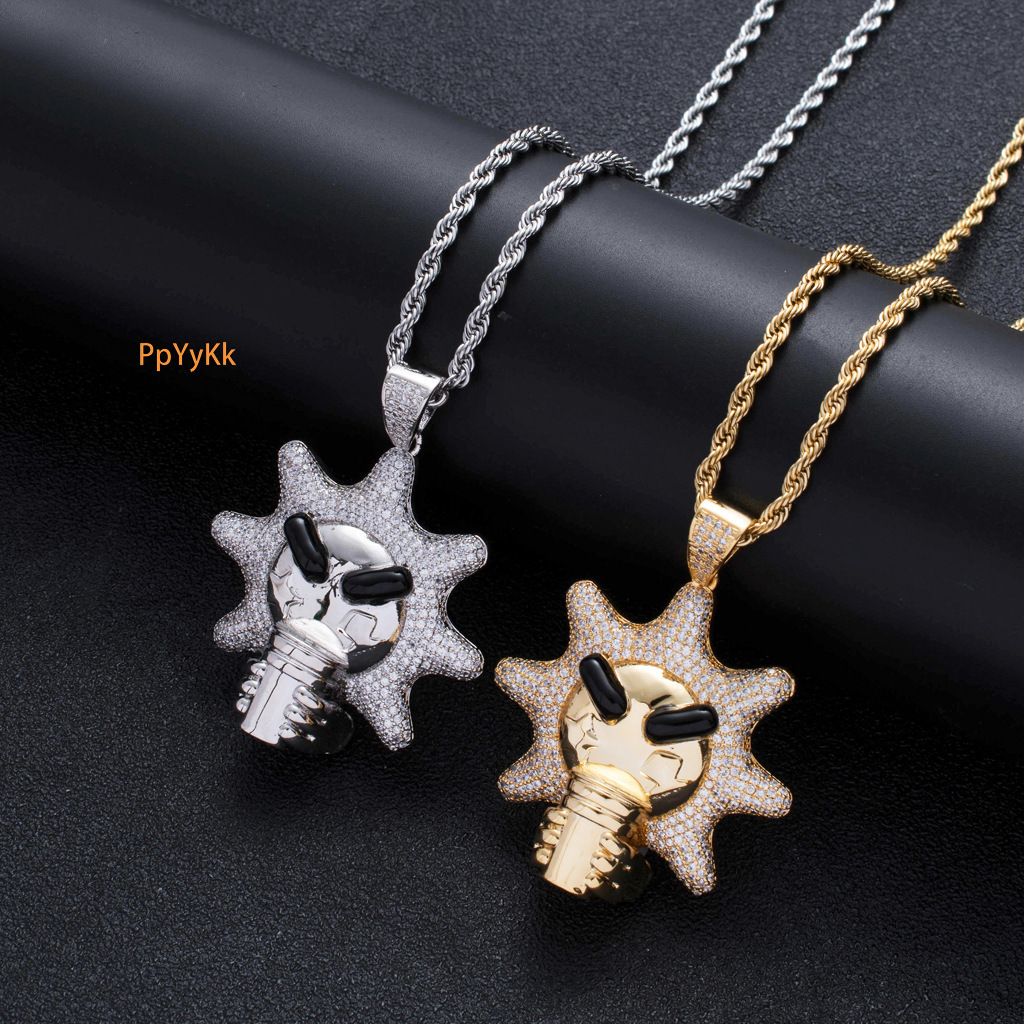 New Arrival Moissanite Jewelry Hip Hop Cartoon Pendant Creative Hip Hop Men's Chain Iced Out Swag Labubu Accessory Pass the diamond tester