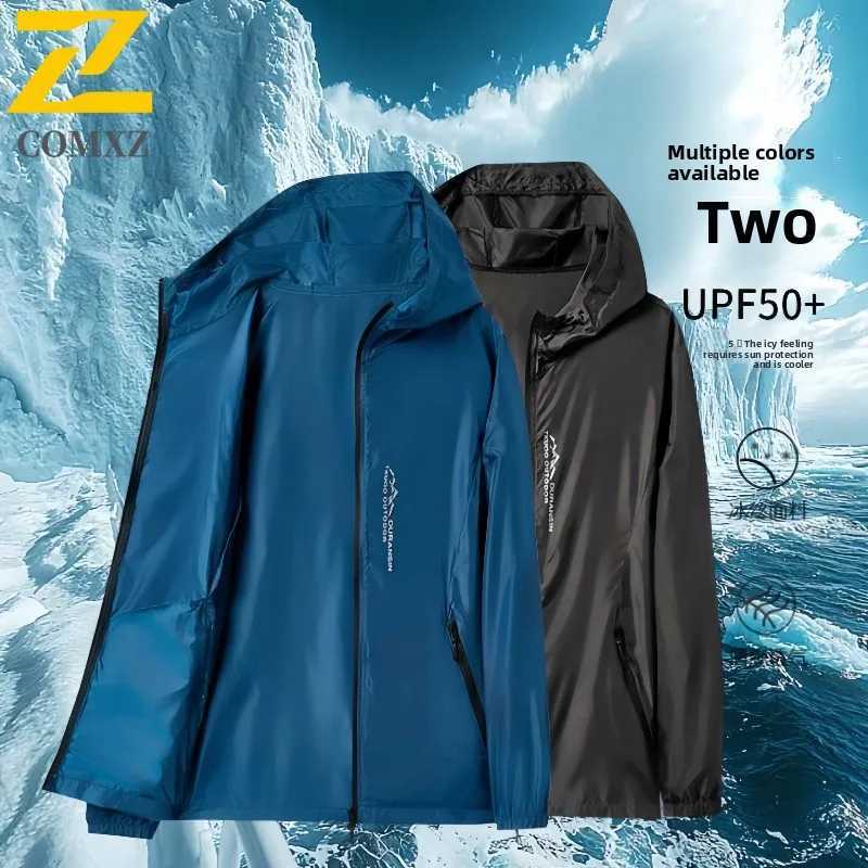 UPF50+ Mens Sunscreen Jacket Ultra Light Ice Silk Breathable UV Resistant Skin Care Cycling Coat City Commuter Outdoor Hiking Jacket W250623